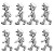 Mario Walking Animation Vinyl Car Decal Sticker – Waterproof & UV-Resistant 4.0"