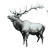 Massive Elk Sketch Vinyl Car Decal Sticker – Waterproof & UV-Resistant 4.0"