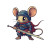 Medieval Mouse Armor Chibi Vinyl Car Decal Sticker – Waterproof & UV-Resistant 4.0"