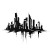 Modern City Skyline Silhouette Vinyl Car Decal Sticker – Waterproof & UV-Resistant 4.0"