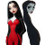 Morticia Harley Quinn Cartoon Vinyl Car Decal Sticker – Waterproof & UV-Resistant 4.0"