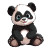 Panda Cartoon Kawaii Transparent Vinyl Car Decal Sticker – Waterproof & UV-Resistant 4.0"