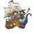 Pirate Ship Unicorn Klaus Vinyl Car Decal Sticker – Waterproof & UV-Resistant 4.0"