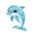Playful Dolphin Sparkly Stamp Vinyl Car Decal Sticker – Waterproof & UV-Resistant 4.0"