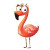 Playful Flamingo Character Vinyl Car Decal Sticker – Waterproof & UV-Resistant 4.0"