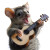 Possum Runs Sings Ukulele Vinyl Car Decal Sticker – Waterproof & UV-Resistant 4.0"