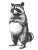 Pregnant Raccoon Ink Drawing Vinyl Car Decal Sticker – Waterproof & UV-Resistant 4.11" Pregnant Raccoon Ink Drawing Vinyl Car Decal Sticker – Waterproof & UV-Resistant 4.11"