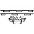 Westin Automotive Nerf Bar - Truck Wheel To Wheel 56-5345852 HDX; With Drop Down Steps; With Bed Step; 3 Inch Square Straight; Powder Coated; Black; Stainless Steel; With Welded End Caps; Rocker Panel Mount