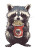Racoon Raman Cup Character Vinyl Car Decal Sticker – Waterproof & UV-Resistant 4.11"