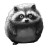 Round Racoon Fantasy Vinyl Car Decal Sticker – Waterproof & UV-Resistant 4.0"