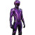 Sci Fi Superhero Purple Suit Vinyl Car Decal Sticker – Waterproof & UV-Resistant 4.0"