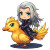 Sephiroth Chocobo Emote Vinyl Car Decal Sticker – Waterproof & UV-Resistant 4.0"