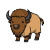 Simple Bison Cartoon Vinyl Car Decal Sticker – Waterproof & UV-Resistant 4.0"