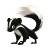 Skunk Vector Icon Vinyl Car Decal Sticker – Waterproof & UV-Resistant 4.0"