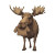Small Moose Eating Tshirt Vinyl Car Decal Sticker – Waterproof & UV-Resistant 4.0"