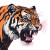 Aggressive Tiger Pink Background Vinyl Car Decal Sticker – Waterproof & UV-Resistant 4.0"