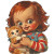 Chucky Doll Kitten 1950S Vinyl Car Decal Sticker – Waterproof & UV-Resistant 4.0"