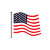 American Flag Icon White Vinyl Car Decal Sticker – Waterproof & UV-Resistant 4.0"