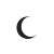 Crescent Moon Logo Minimalistic Vinyl Car Decal Sticker – Waterproof & UV-Resistant 4.0"