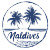 Maldives Logo Navy White Vinyl Car Decal Sticker – Waterproof & UV-Resistant 4.0"