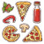 Pizza Sticker Set Vinyl Car Decal Sticker – Waterproof & UV-Resistant 4.0"