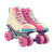 Retro Roller Skates Pink Vinyl Car Decal Sticker – Waterproof & UV-Resistant 4.0"