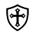 Shield Cross Icon Vinyl Car Decal Sticker – Waterproof & UV-Resistant 4.0"