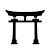 Simple Shinto Shrine Silhouette Vinyl Car Decal Sticker – Waterproof & UV-Resistant 4.0"