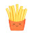 Smiling French Fries Illustration Vinyl Car Decal Sticker – Waterproof & UV-Resistant 4.0"