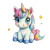 Super Cute Unicorn Vinyl Car Decal Sticker – Waterproof & UV-Resistant 4.0"