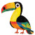 Toucan Eric Carle Style Vinyl Car Decal Sticker – Waterproof & UV-Resistant 4.0"