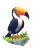 Toucan Zoo White Vinyl Car Decal Sticker – Waterproof & UV-Resistant 4.0"