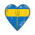 Ukraine Flag Heart Trident Vinyl Car Decal Sticker – Waterproof & UV-Resistant 4.0"