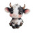 Vache Aquarelle Chibi Vinyl Car Decal Sticker – Waterproof & UV-Resistant 4.0"