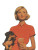 Vintage Postcard Woman Dog Cocktail Vinyl Car Decal Sticker – Waterproof & UV-Resistant 4.11"