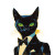 Vintage Pulp Cat Tuxedo Vinyl Car Decal Sticker – Waterproof & UV-Resistant 4.0"