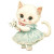 Vintage White Kitten Playful Vinyl Car Decal Sticker – Waterproof & UV-Resistant 4.0"