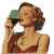 Woman Drinking Wine Vintage Vinyl Car Decal Sticker – Waterproof & UV-Resistant 4.0"