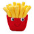 Yellow Fries Plush Toy Vinyl Car Decal Sticker – Waterproof & UV-Resistant 4.0"
