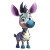 Zebra Donkey Cartoon Vinyl Car Decal Sticker – Waterproof & UV-Resistant 4.0"