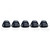 Recon Accessories Roof Marker Light 264142BK Direct Fit Tear-Drop; Smoke Lens; Xenon Bulb; Amber; Set Of 5 Lenses And Bulbs Only