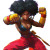 Street Fighter Afro Warrior Vinyl Car Decal Sticker – Waterproof & UV-Resistant 8"