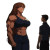 Muscular Woman Laughing Vinyl Car Decal Sticker – Waterproof & UV-Resistant 8"