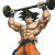 Goku Lifting Weight Vinyl Car Decal Sticker – Waterproof & UV-Resistant 8"