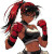 Ryu Warrior Girl Vinyl Car Decal Sticker – Waterproof & UV-Resistant 8"