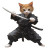 Kung Fu Cat Vinyl Car Decal Sticker – Waterproof & UV-Resistant 8"