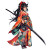 Samurai Girl Character Vinyl Car Decal Sticker – Waterproof & UV-Resistant 8"