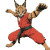 Kung Fu Caracal Vinyl Car Decal Sticker – Waterproof & UV-Resistant 8"
