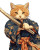Samurai Cat V4 Vinyl Car Decal Sticker – Waterproof & UV-Resistant 8"