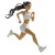 Running Girl Sculpture Vinyl Car Decal Sticker – Waterproof & UV-Resistant 8"